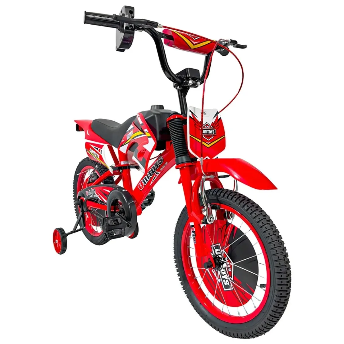 Bicicleta Aro 16 Unitoys Moto Cross Vermelho | Loja na Pista