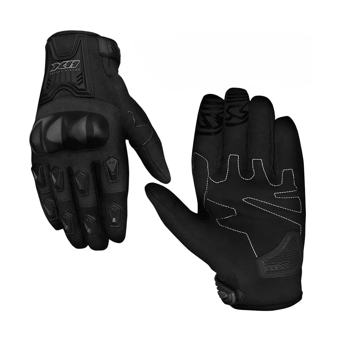 Luva Bike X-11 Blackout Fechada Motociclista Tamanho G