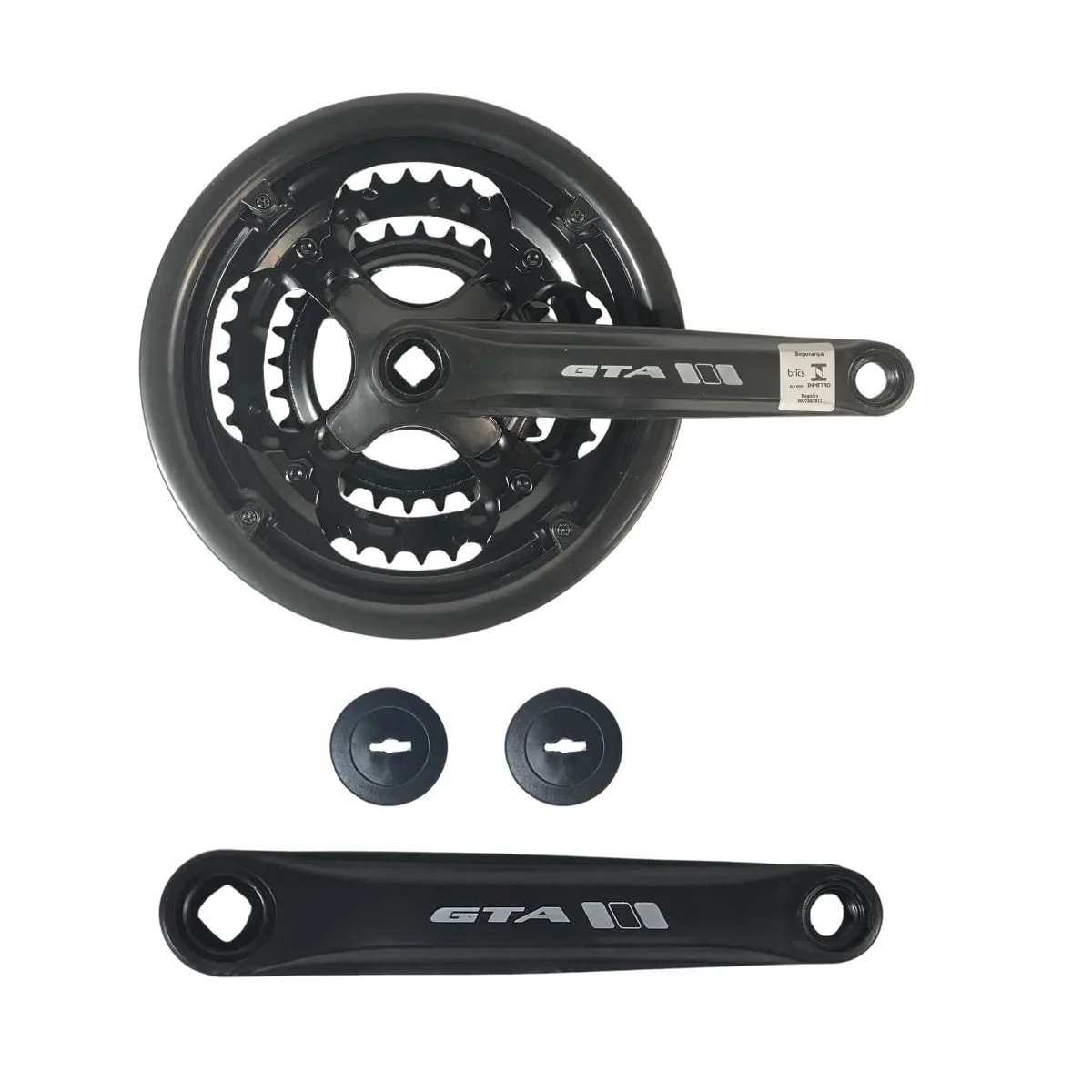 Pedivela Aço Triplo Paco 28/38/48D Preto 190mm
