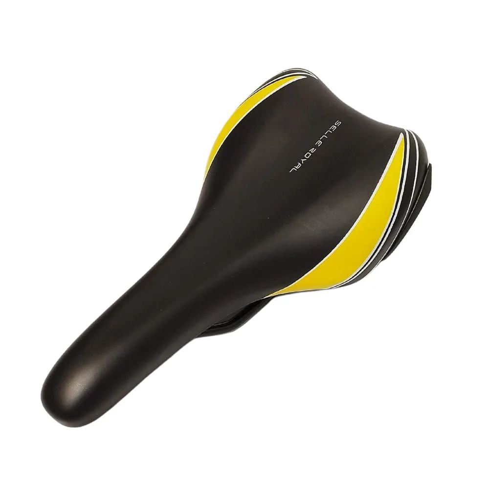 Selim MTB Selle Royal Mach 2 Preto e Branco e Amarelo